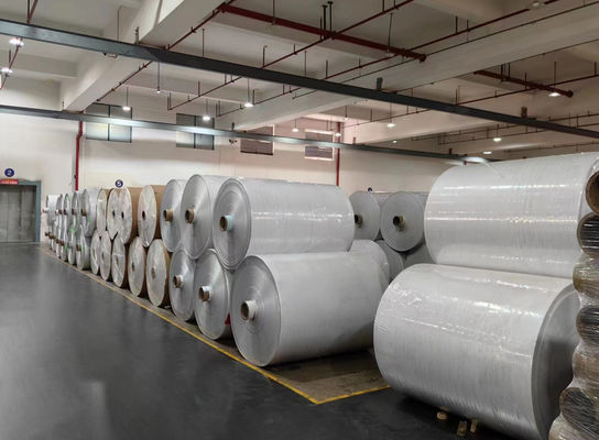 Glue bergerak Jumbo Roll Wrapping Paper, SGS Certified White Board Paper Roll