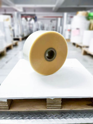 Label Jumbo Roll Adhesive BOPP Transparan Panjang 1000m Matte Silver PET