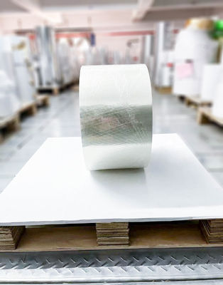 PET putih terang BOPP Adhesive Jumbo Roll Paper SGS Approval