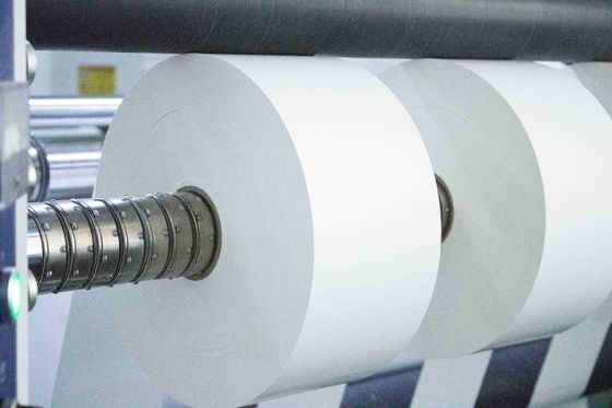 Tahan air PE dilapisi kertas lembaran Roll Acrylic Adhesive 80μ Ketebalan wajah