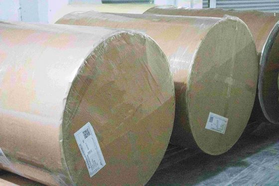 Tahan air PE dilapisi kertas lembaran Roll Acrylic Adhesive 80μ Ketebalan wajah