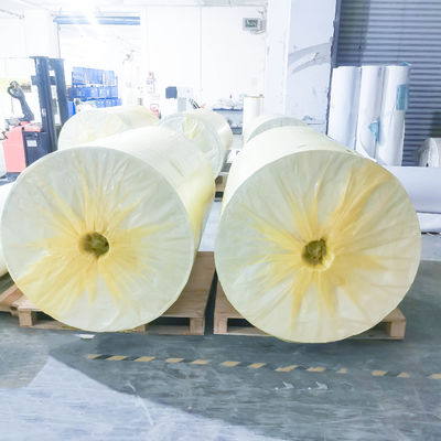 Bahan label PET yang menempel sendiri yang jelas Gulung 25μ Ketebalan permukaan Ekstra lengket