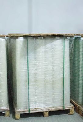 Pakaian tahan PE dilapisi kertas gulung 200u Ketebalan permukaan jenis lem akrilik