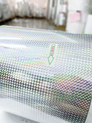Perekat Akrilik Self Adhesive Holographic Film Sticker Matte Silver PET Normal Sticky