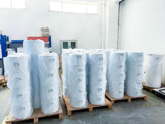 Hot Melt Glue Jumbo Roll Thermal Paper, 75u Ketebalan Permukaan Heat Proof Paper