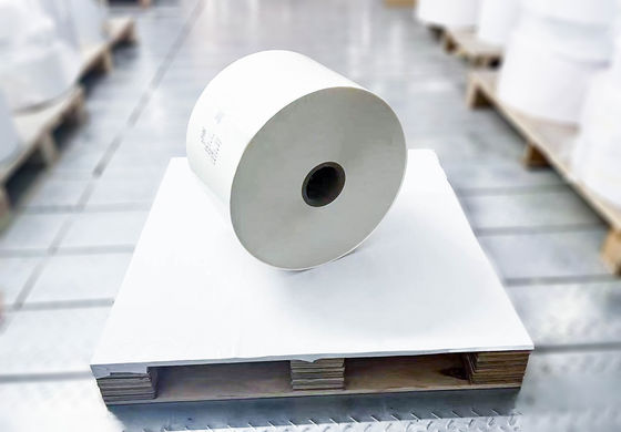 Harga yang bagus Glossy Paper Clear Opp Jumbo Roll Label tahan kimia on line