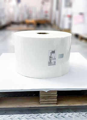 Harga yang bagus Self Adhesive Sticker Paper Roll 25 Transparent PET Adhesive bergerak 62 Glassine on line