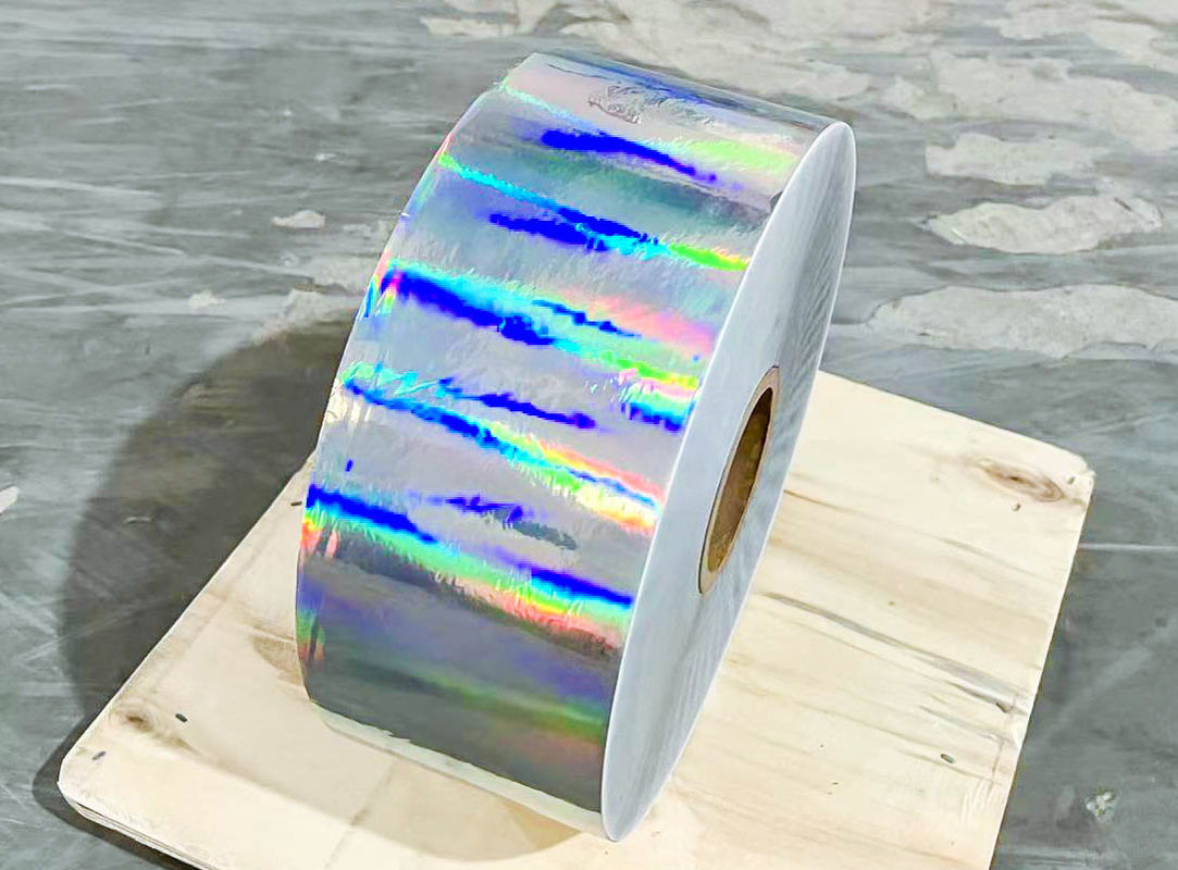Lem Minyak Self Adhesive Holographic Film Roll Mylar jenis tahan goresan