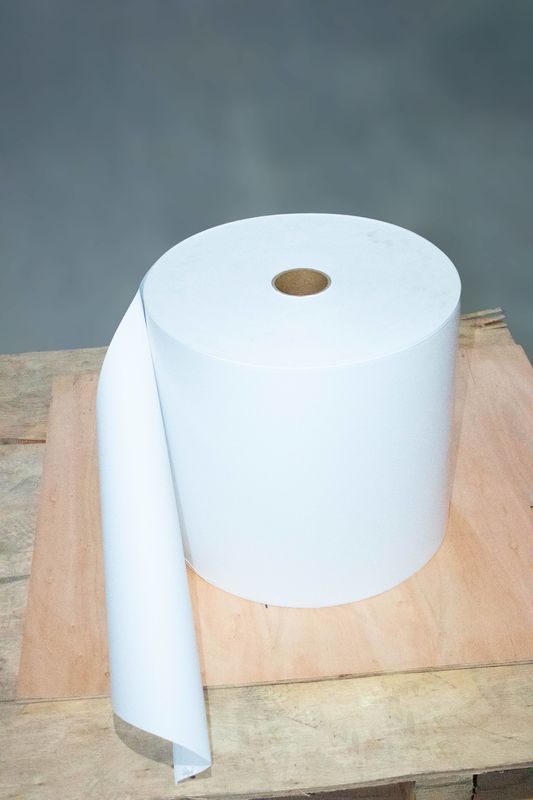 Karton sintetis Kraft Adhesive Termal Paper Jumbo Roll Label Lem Minyak Jenis