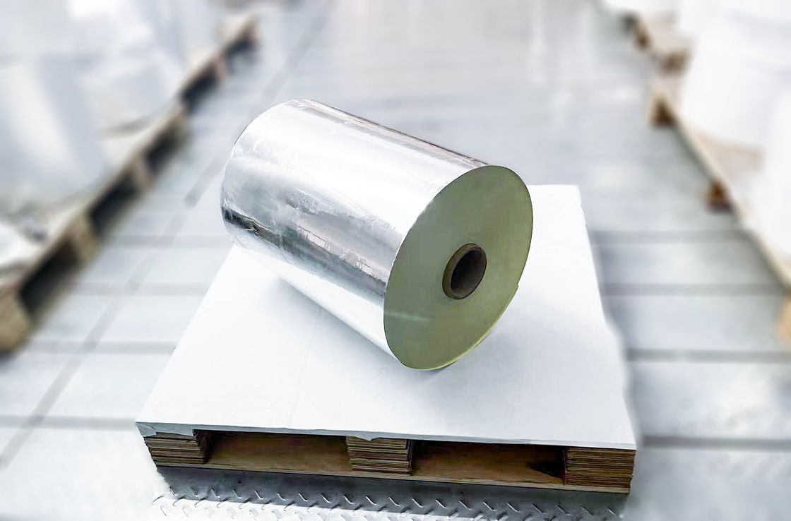 Light Silver PET Blank Self Adhesive Label Material Lem Minyak Sticker Roll Type