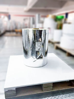 Harga yang bagus Extra Sticky Light Silver BOPP Adhesive Jumbo Roll Label bersertifikat SGS on line