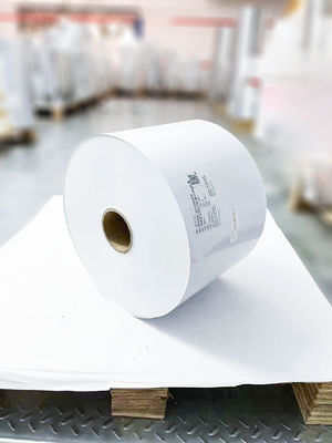 Harga yang bagus Opal bening PET Self Adhesive Sticker Paper Roll Waterproof Glue Minyak on line